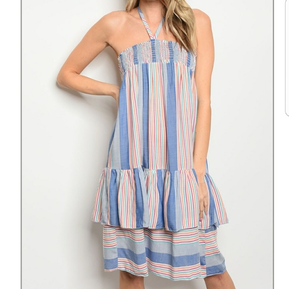 💦BLUE MULTI DRESS - Picture 3 of 3